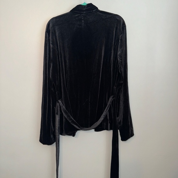 EUC Modcloth Smoldering Smoking Jacket Velour Cardigan Blazer Size XL - Picture 6 of 7